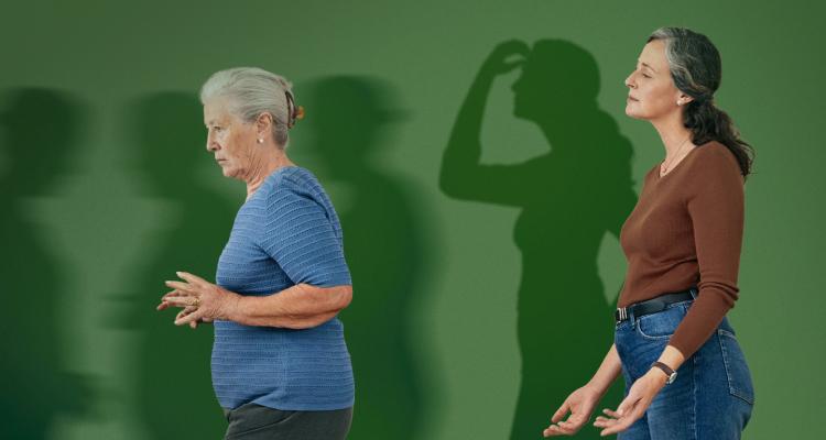 Restless patient with Agitation associated with dementia due to Alzheimer's disease and her caregiver. Restless patient with Agitation associated with dementia due to Alzheimer's disease and her caregiver.