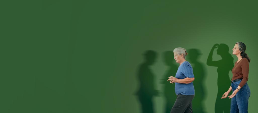 Restless patient with Agitation associated with dementia due to Alzheimer's disease and her caregiver. Restless patient with Agitation associated with dementia due to Alzheimer's disease and her caregiver.