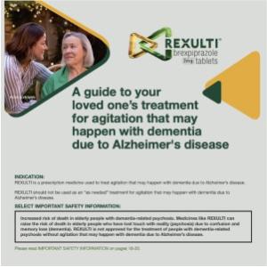 REXULTI Caregiver Welcome Kit for Agitation associated with dementia due to Alzheimer's disease patients and caregivers. REXULTI Caregiver Welcome Kit for Agitation associated with dementia due to Alzheimer's disease patients and caregivers.