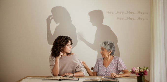 Mother with Agitation associated with dementia due to Alzheimer's disease repeatedly asking for attention multiple times a day.